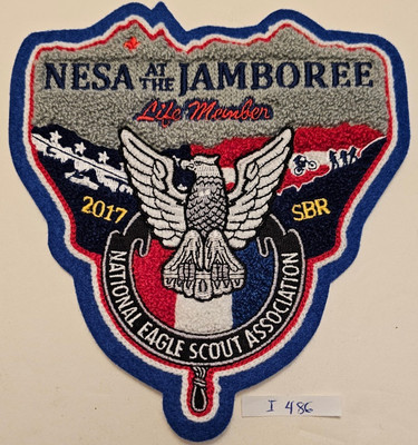 NATIONAL EAGLE SCOUT ASSOCIATION NESA at 2017 JAMBOREE'' LG CHENILLE'' LIFE MEMBER