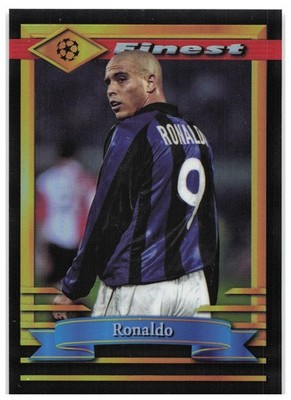 2022 Topps Finest Flashbacks Ronaldo Nazário Finest Moments Black Refractor /25