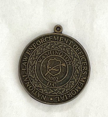 2002 National Law Enforcement Officers Memorial Metal Keychain Fob, Pendant