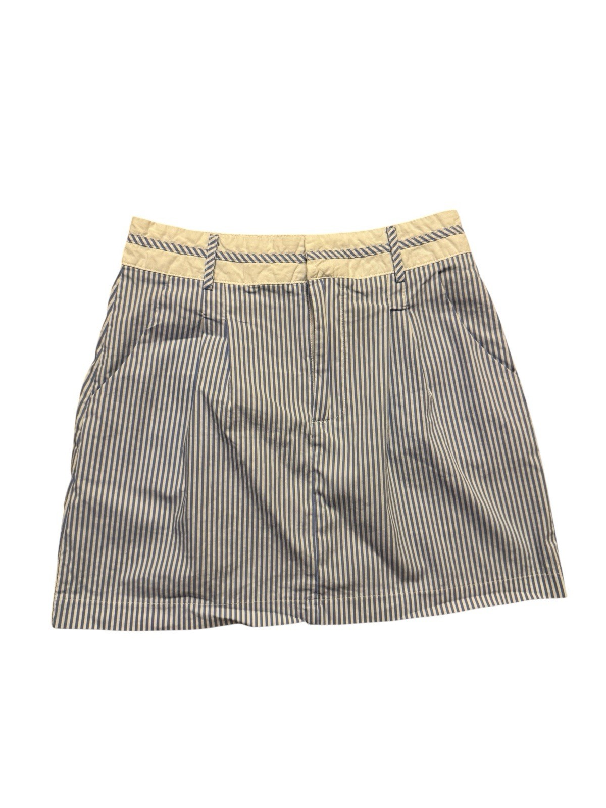 Petalo USA blue cotton mini skirt size S fun design with 4 pockets