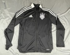 FC Energy Adidas Jacket Youth 13-14 Black W/ White Stripes Oklahoma City Soccer