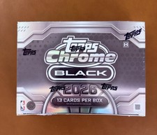 2026 Topps Chrome Black Basketball Hobby Box Sealed - 1 Auto - FREE Shipping
