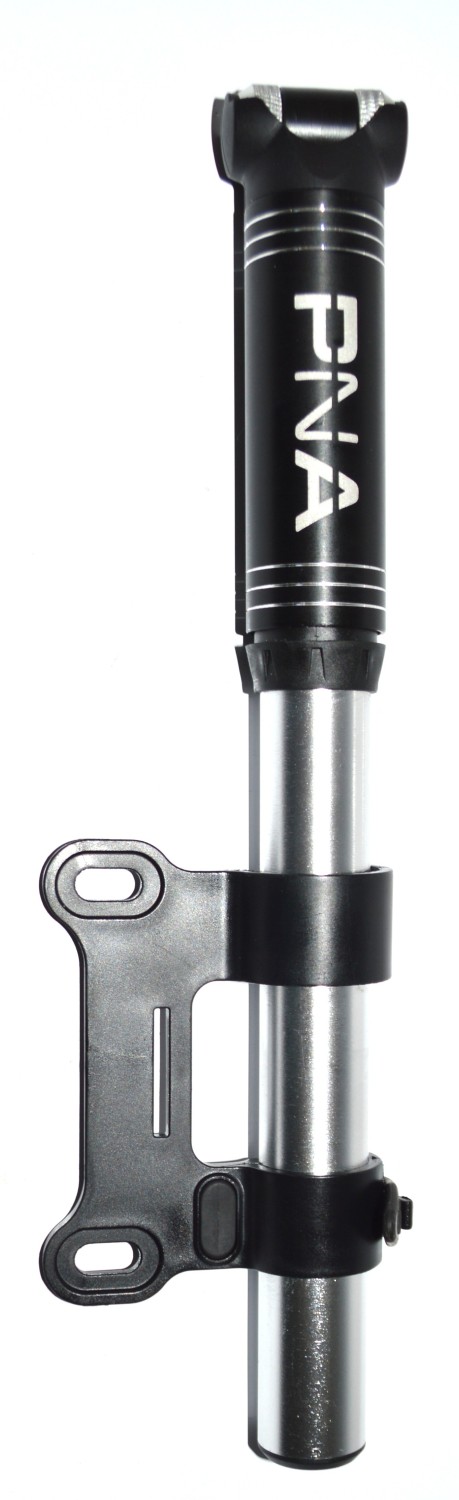 Mini pompe alu télescopique double action haute pression 7 bar avec support