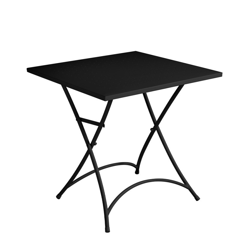 Table pliante en fer 70x70 cm pour aménager un coin repas dans votre jardin