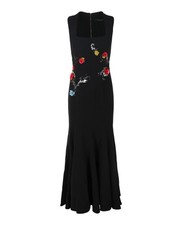 Versace Womens Sleeveless Embroidered Rose Gown