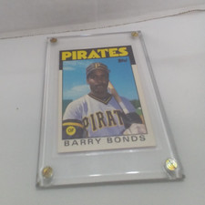 Barry Bonds Pirates Topps Rookie Card RC 1986 Hard Case. rookie card picture