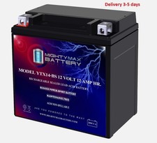 Mighty Max YTX14-BS Replacement for 2000-2006 Honda TRX350 Rancher Battery