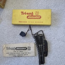 Vintage Triang TT Gauge T162 Left Hand Electrically Operated Point Boxed (KK55)