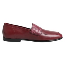 DOLCE & GABBANA Shoes Burgundy Leather Formal Slip On Men EU42 / US9 RRP 1270usd