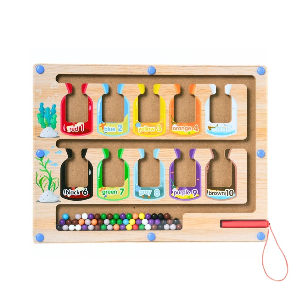 Juguete magnético de tablero de clasificación y conteo de colores para niños - Rompecabezas de aprendizaje Montessori Foto 3 de 4