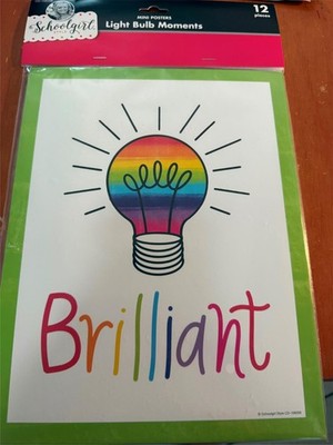 Carson Dellosa Schoolgirl Mini Posters Light Bulb Moments Classroom School