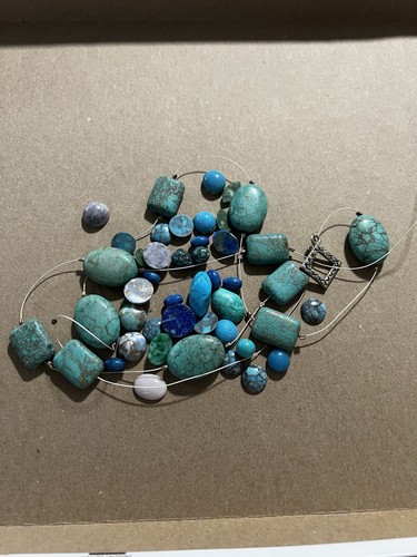 Turquoise Bead Lot Variety Sizes and Colors Jewelry Making Supplies Crafts