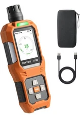 TOPTES Portable CO2 Detector CT-580  Rechargeable w/alarm, 0-1000PPM