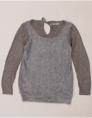 Oasis Damen Pullover Pulli U-Boot-Ausschnitt UK 14 mittelblau Colourblock AE01