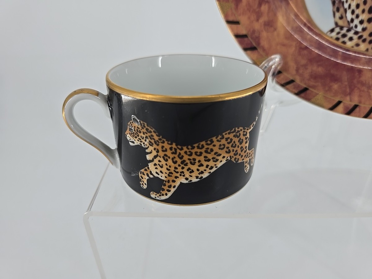 Vtg SIGNED Lynn Chase Jungle Jaguar 1988 Cup & Plate! | eBay