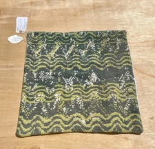 JOHN ROBSHAW Thita Peacock Decorative Pillow Cover Cotton Green SIZE 22"x22"