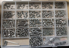 1080Pcs M2 M3 M4 Screw Bolts Nuts & Washer Set Hex Head Cap Stainless Steel Kit