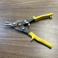 Vintage Wiss Tin Snips M3 Yellow Handle Straigh Cut Made in USA