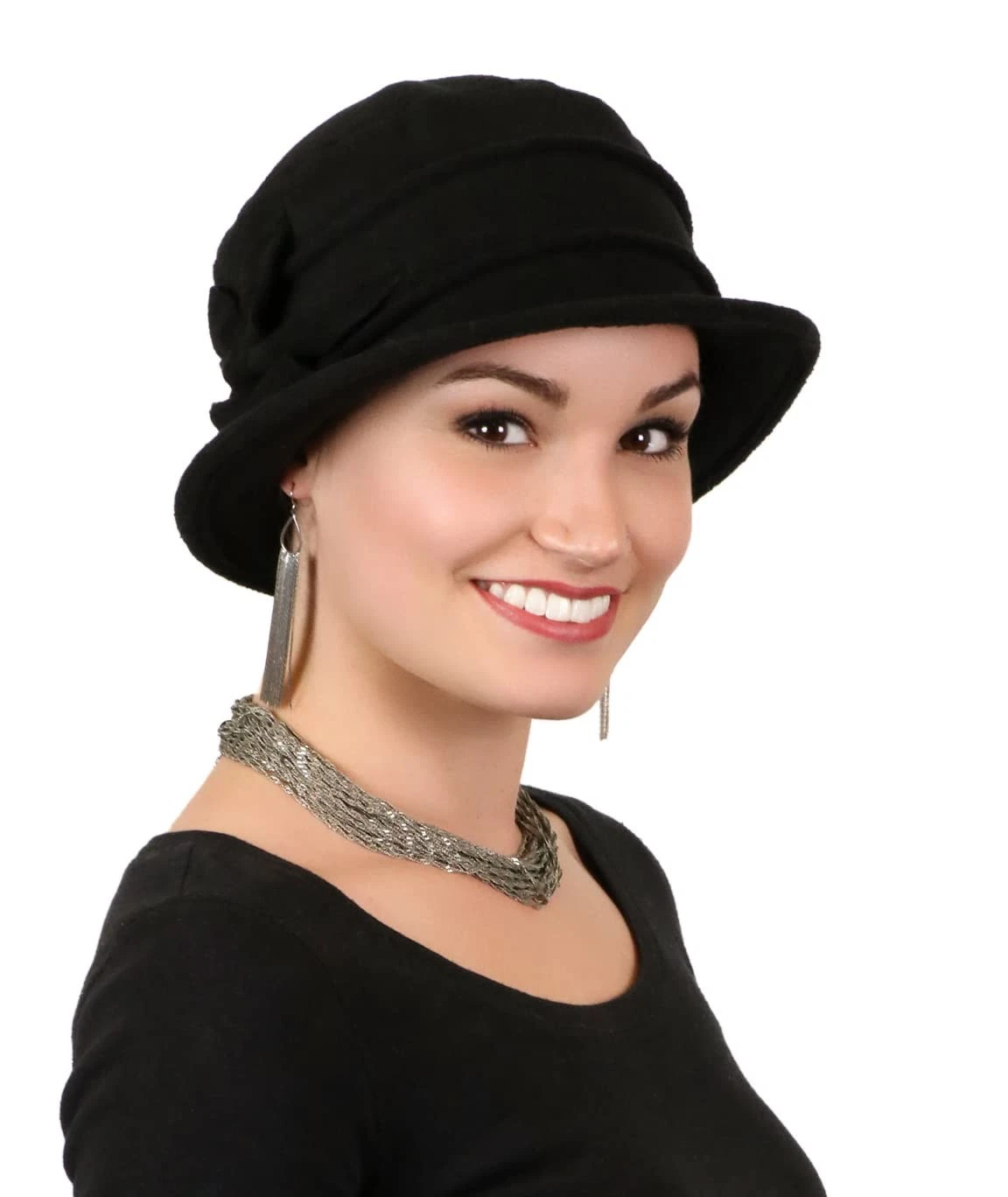 Fleece Flower Cloche Hat for Women Cancer Headwear Chemo Ladies Head Covering...