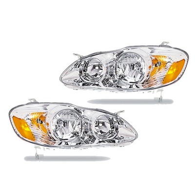 Silscvtt Right+Left Headlight For Toyota Corolla 2003-2008 Halogen Type Headlamp