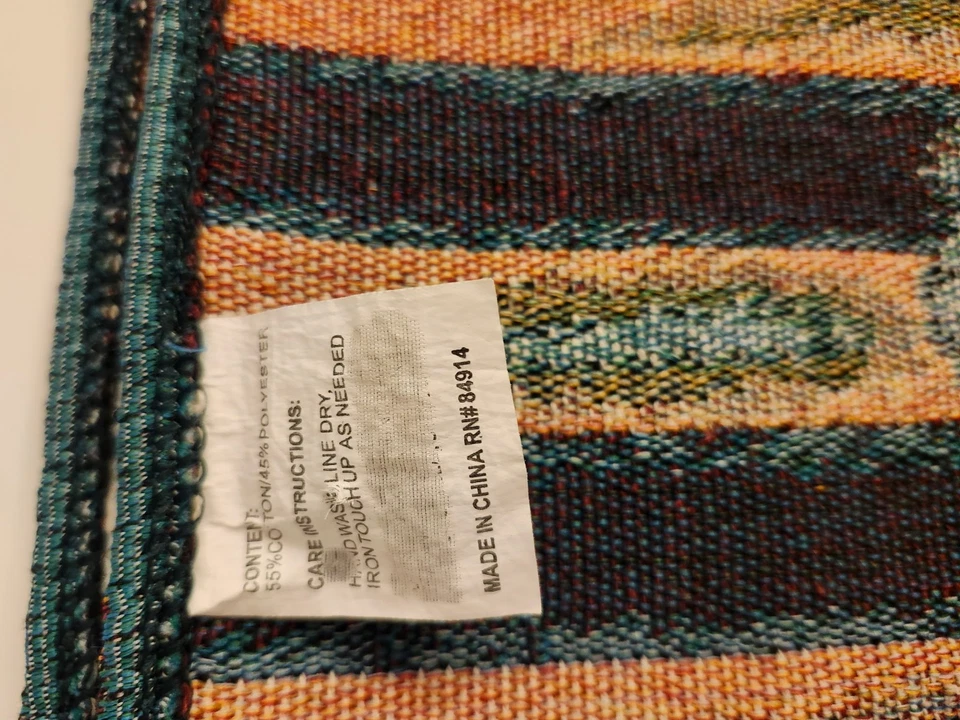 Set Of 4 BOYD'S BEARS Tapestry Placemates Patriotic American Flag Teddy Bear - Image 2 of 4