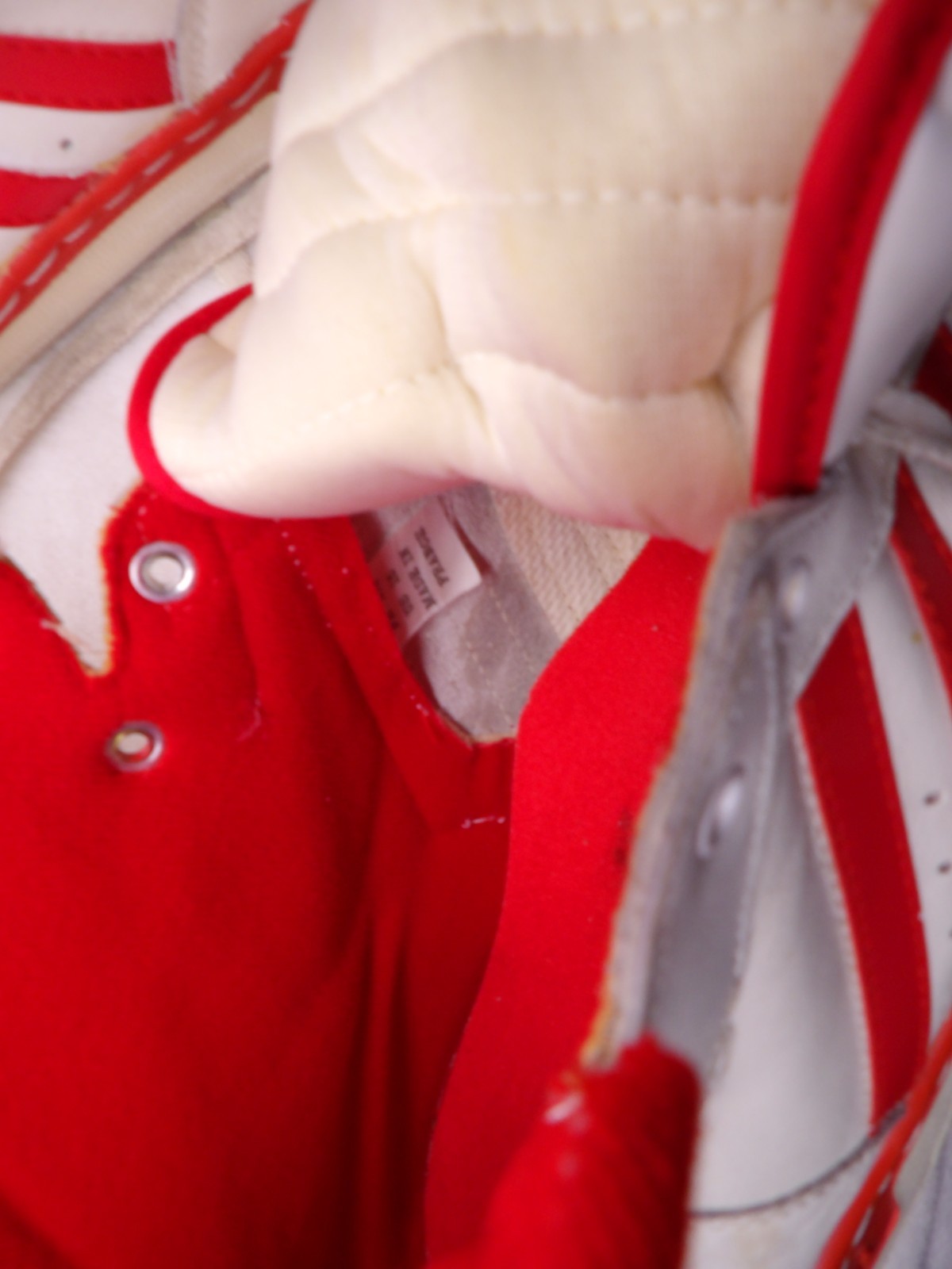 VTG Men’s Adidas Red/white High Tops Shoes  Made In France Size 15 thumbnail 9