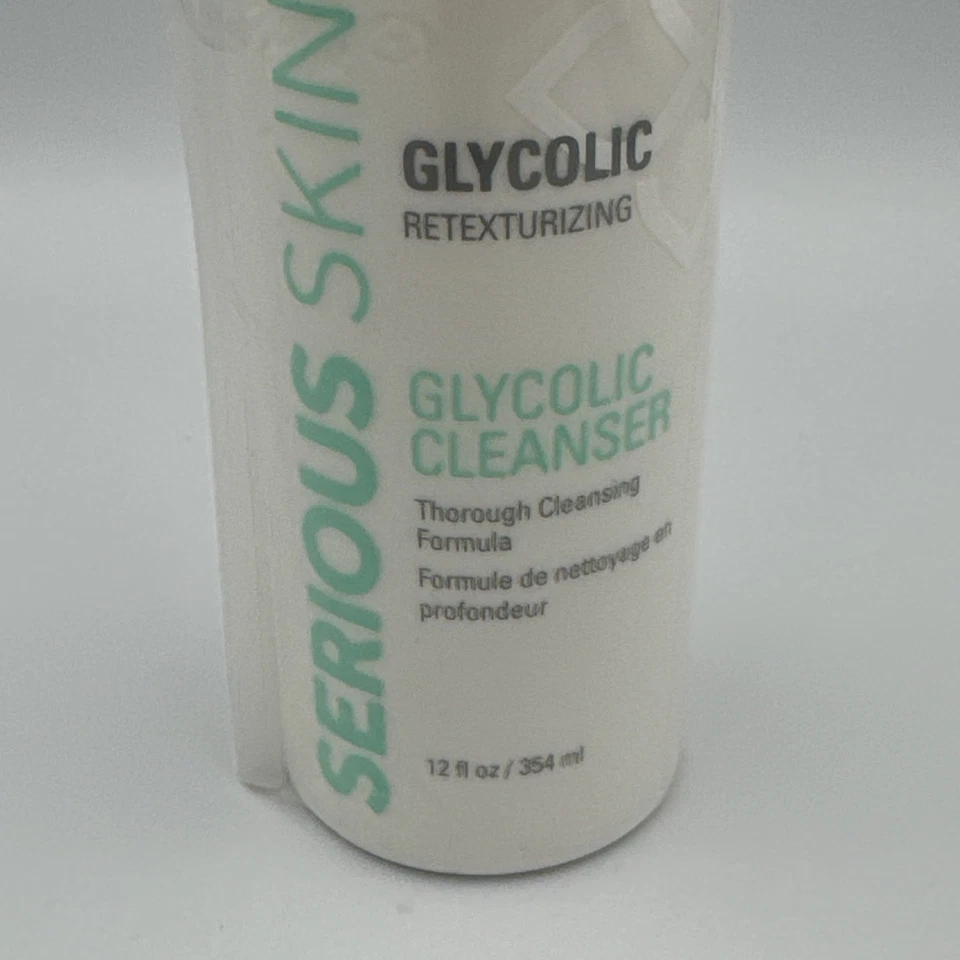 Limpiador y bomba retexturizante glicólico Serious SkinCare 12 fl oz nuevo y sellado Foto 2 de 4