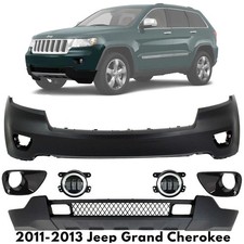 Front Bumper Cover Lower Grille Kit For 2011-2013 Jeep Grand Cherokee