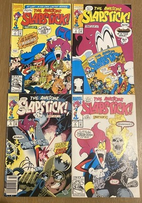 Slapstick #1-#4 FULL SET, 1992/1993 Marvel Comics, Origin Story, Kaminski &Fry