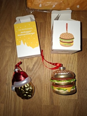 Mc Donalds Nugget und big mac Weihnachtskugel  Neu & OVP Limited Edition