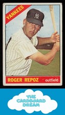Roger Repoz 1966 Topps #138 Rookie New York Yankees Low-Grade Poor Baseball Card. rookie card picture