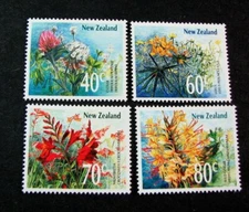 New Zealand Stamp Scott# 942-945 Wildflowers 1989 MNH L558