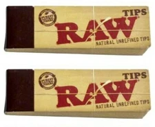 2X RAW Tips Unrefined Filter Tips 50/pack *DISCOUNTS*! FAST USA SHIPPING