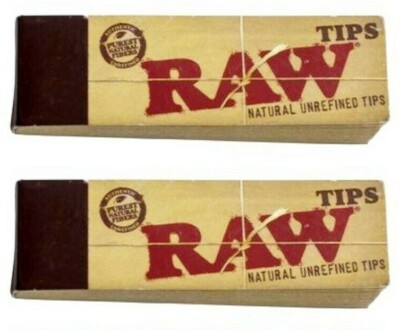 2X RAW Tips Unrefined Filter Tips 50/pack *DISCOUNTS*! FAST USA SHIPPING