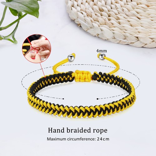 Braided Bracelet Ladies Men, Adjustable Rope Bracelet, Girls Boys Birthday Frien - Picture 6 of 7