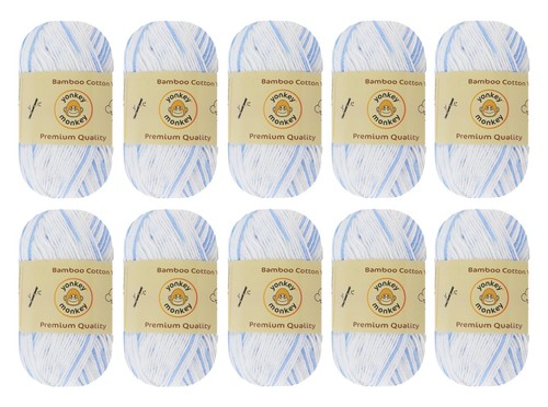 70% Bambus 30% Baumwolle Garn (10er Pack) von Yonkey Monkey 500 Gramm - Bild 38 von 49