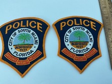 Police South Miami  Florida collectable patch set full size new