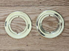 Kwikset Polished Brass Door Knob Round Trim Rosette Used