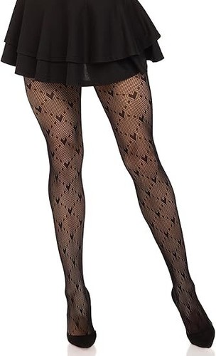 Love Struck Heart Net Tights Adult Leg Avenue 9704 - Picture 3 of 5