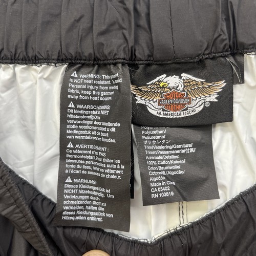 Harley Davidson Windbreaker Regenhose Größe Small 28x30 Unisex Stiefel Steigbügel - Bild 3 von 16