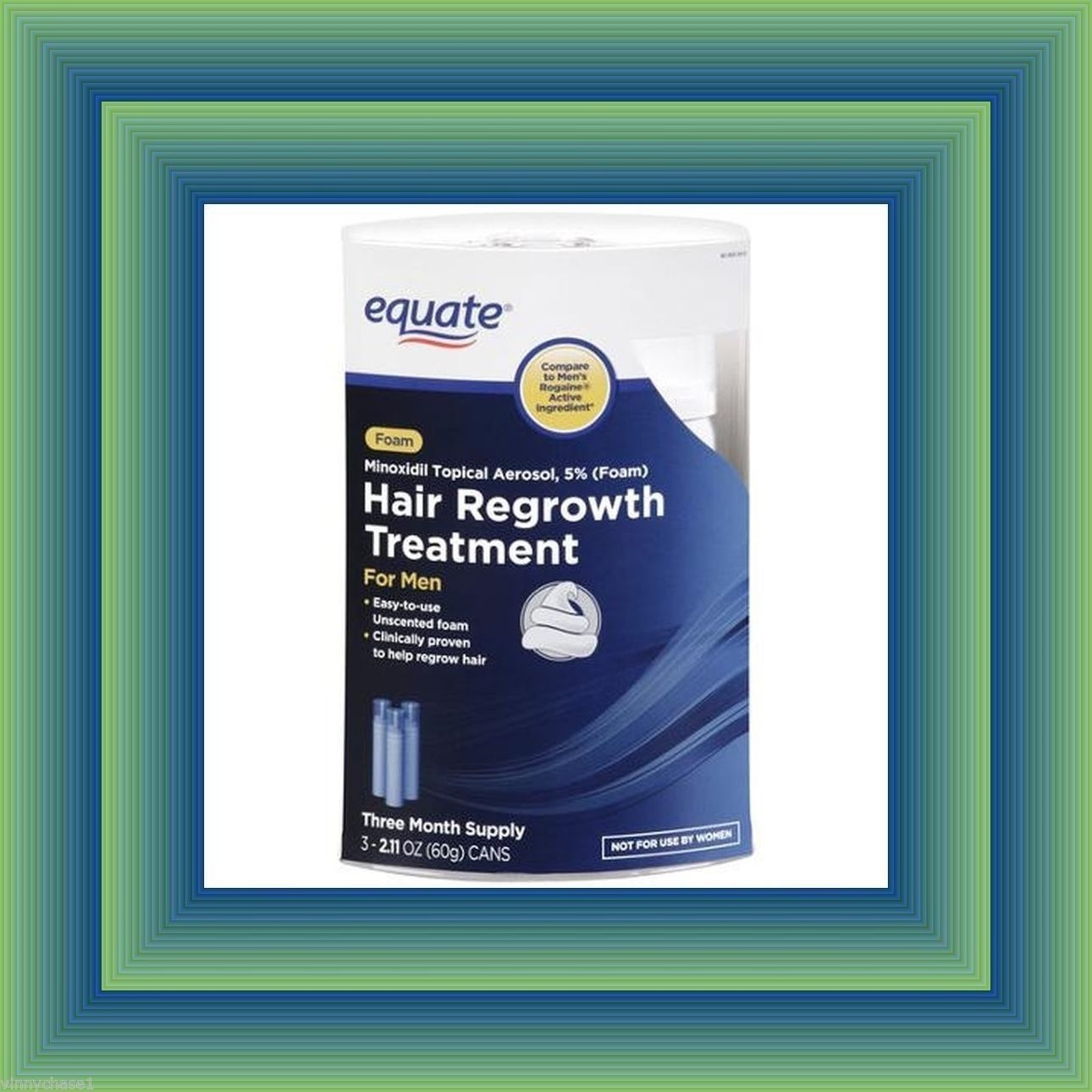 Equate Hair Regrowth Men Minoxidil Topical Aerosol, 5 (Foam) 3pcssave