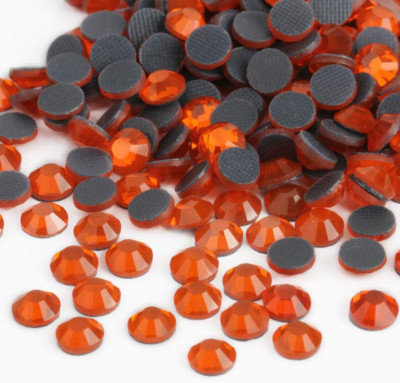 Crystal Hotfix Rhinestone,Machine Cut Stone 1440Pcs/Pkg (Orange,Ss10/3Mm)