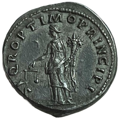 98 -117 AD ROMAN EMPIRE TRAJAN AR DENARIUS VIRTUS STANDING SILVER