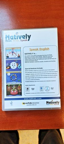 Natively Multimedia Language Learning Program Speak Level 1 CDRom Pc/Mac ENGLISH - 第 3/3 張圖片