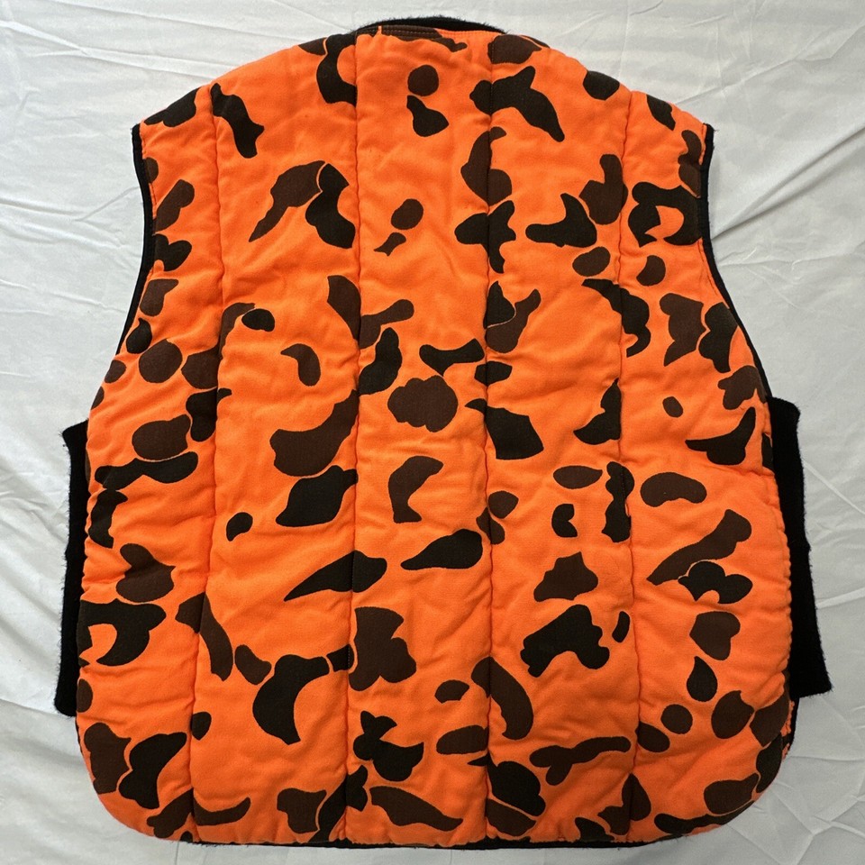 Vintage RefrigiWear Orange Camo Hunting Vest Made in USA Sz XL eBay