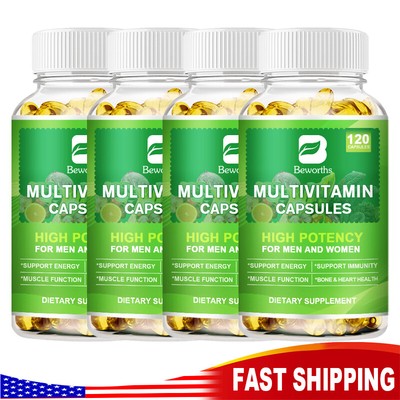 120 Capsules Multivitamin Highest Potency Daily Vitamins & Minerals Supplement