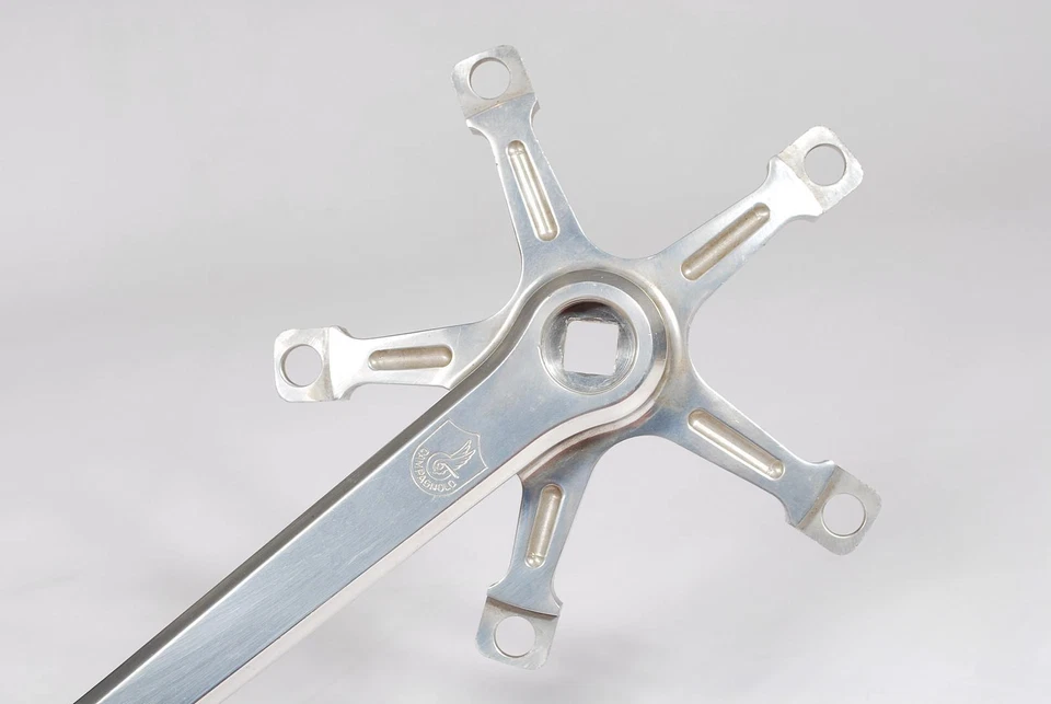 Vintage Campagnolo Super Record Strada Bicycle Crankset Right Crank Arm 144 BCD - Image 3 of 4