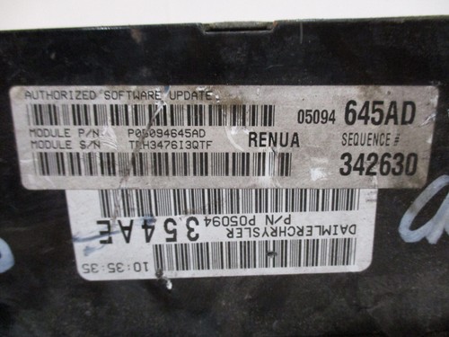 ๐ 2007 G CHEROKEE ECM ENGINE CONTROL MODULE COMPUTER PCM ECU POWER UNIT 4.7L - Picture 15 of 16