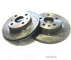 SLOTTED DIMPLED Rear 303mm BRAKE ROTORS D505 x2 FALCON BA BF FG