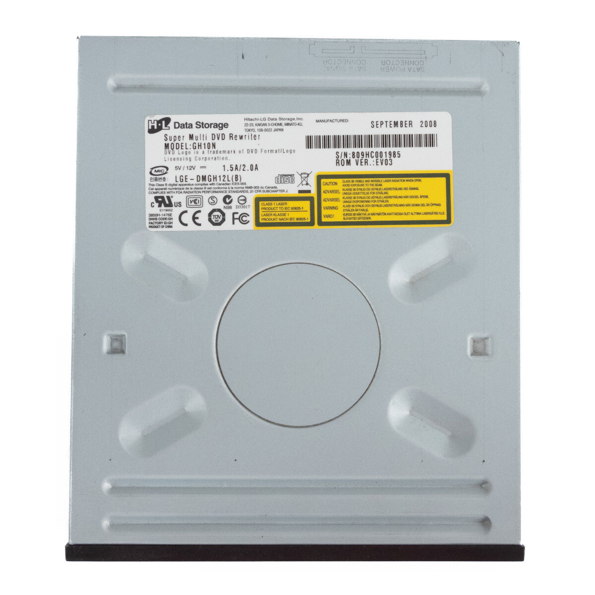 Hitachi LG GH10N 5.25'' Super Multi DVD Rewriter SATA Hitachi LG GH10N 5.25'' Super Multi DVD Rewriter SATA